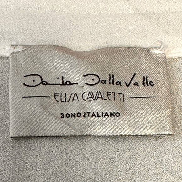 ELISA CAVALETTI EMBELLISHED PRINT DROP SLEEVE TOP (SZ XS / SM) - Picture 3 of 15